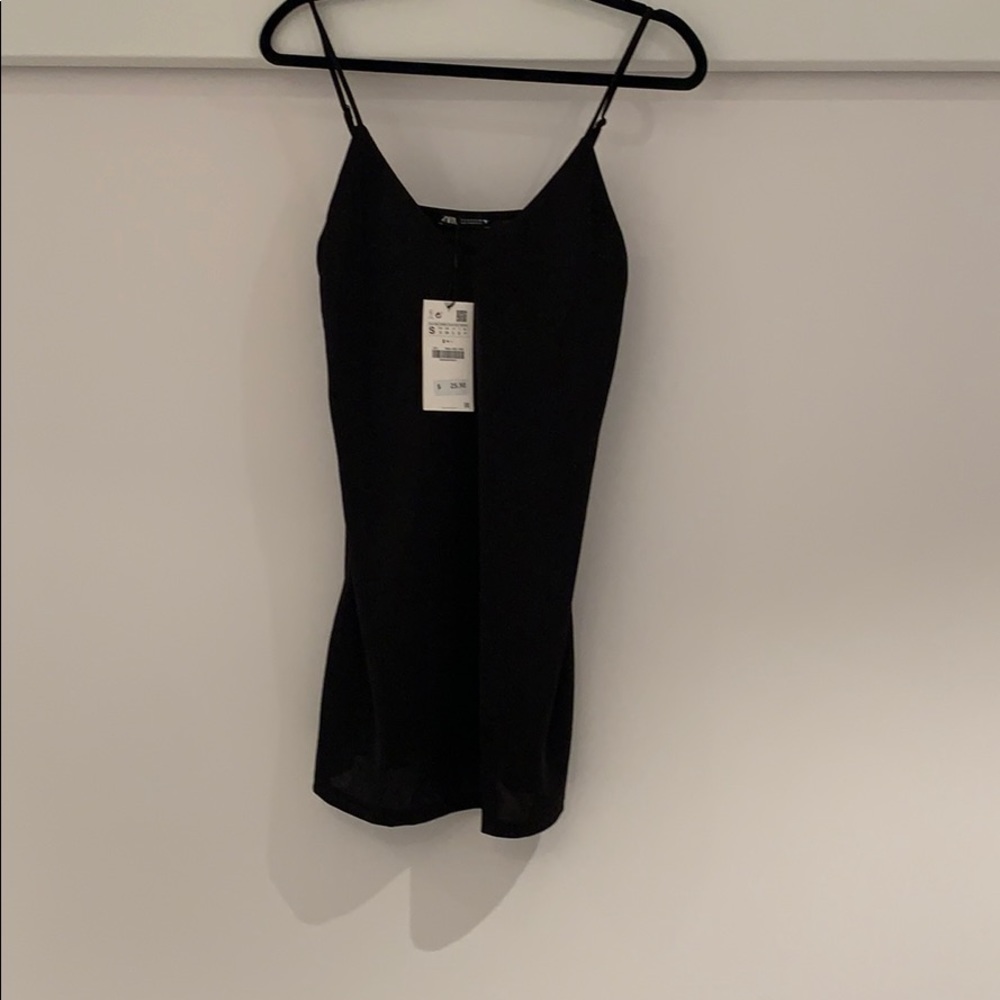 Black slip dress